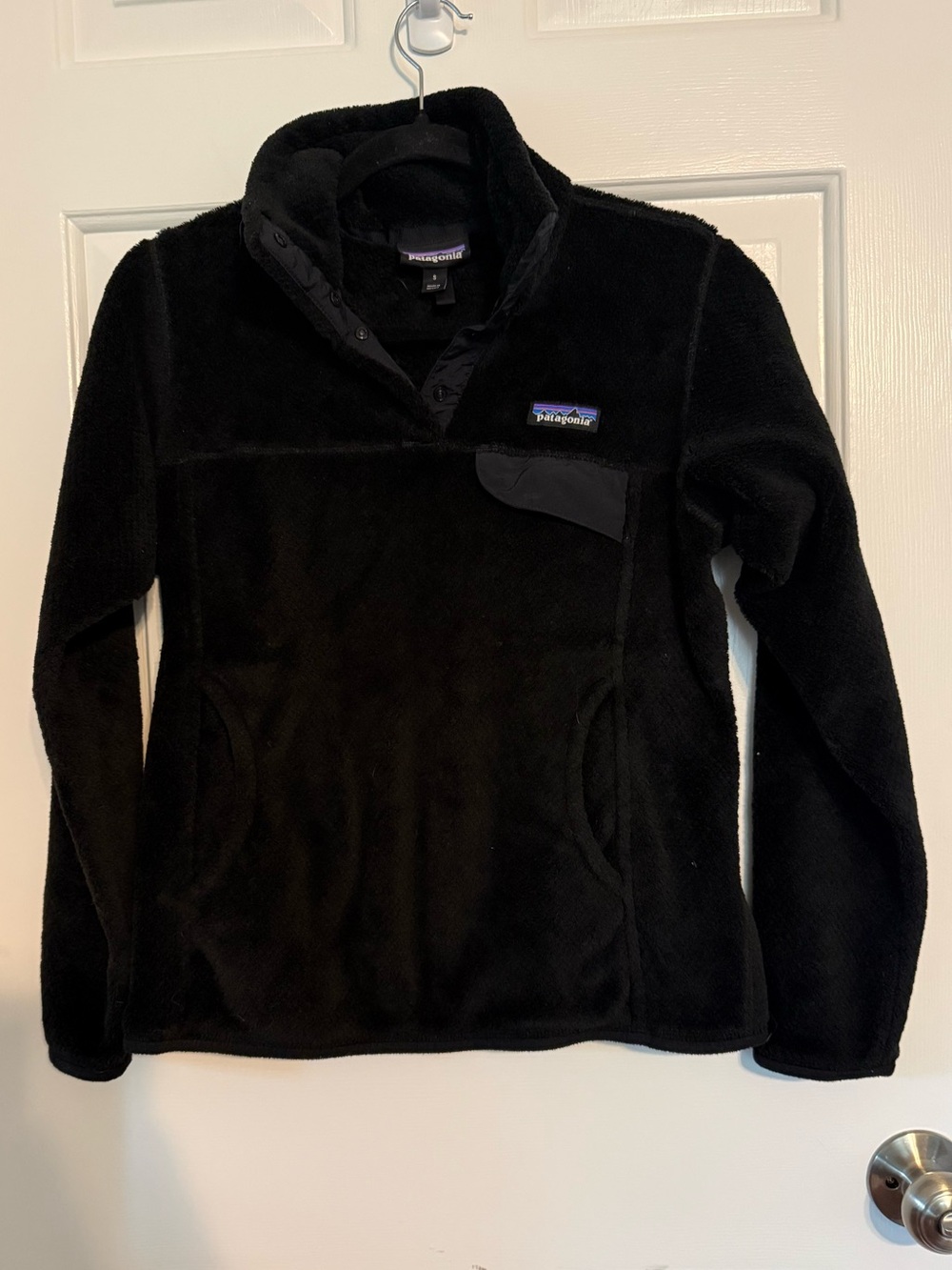 Patagonia Black Re-Tool Snap-T Fleece Pullover Size Small STY25442